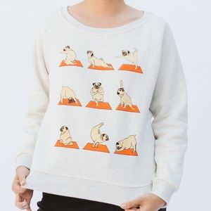Pug Yoga Graphic Sweater Sweatshirt